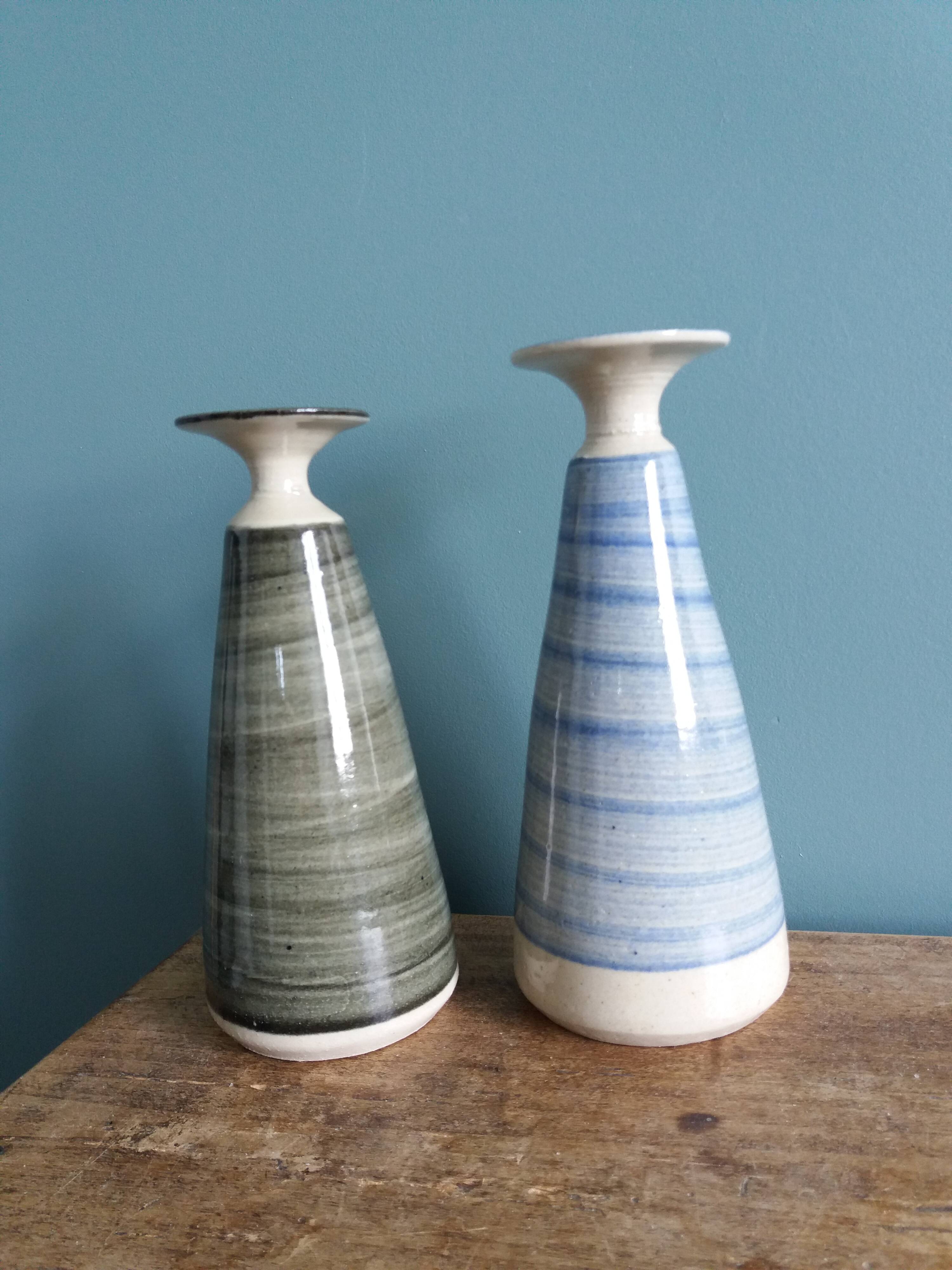 Stoneware soliflore vases