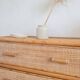 Vintage rattan chest of drawers