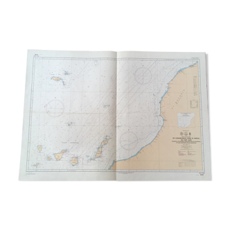 Ancient marine map of Casablanca in the Canary Islands