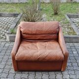 VIntage oxred leather lounge Chair Rolf Benz