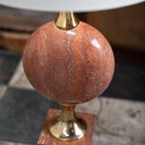 Barbier floor lamp in red travertine