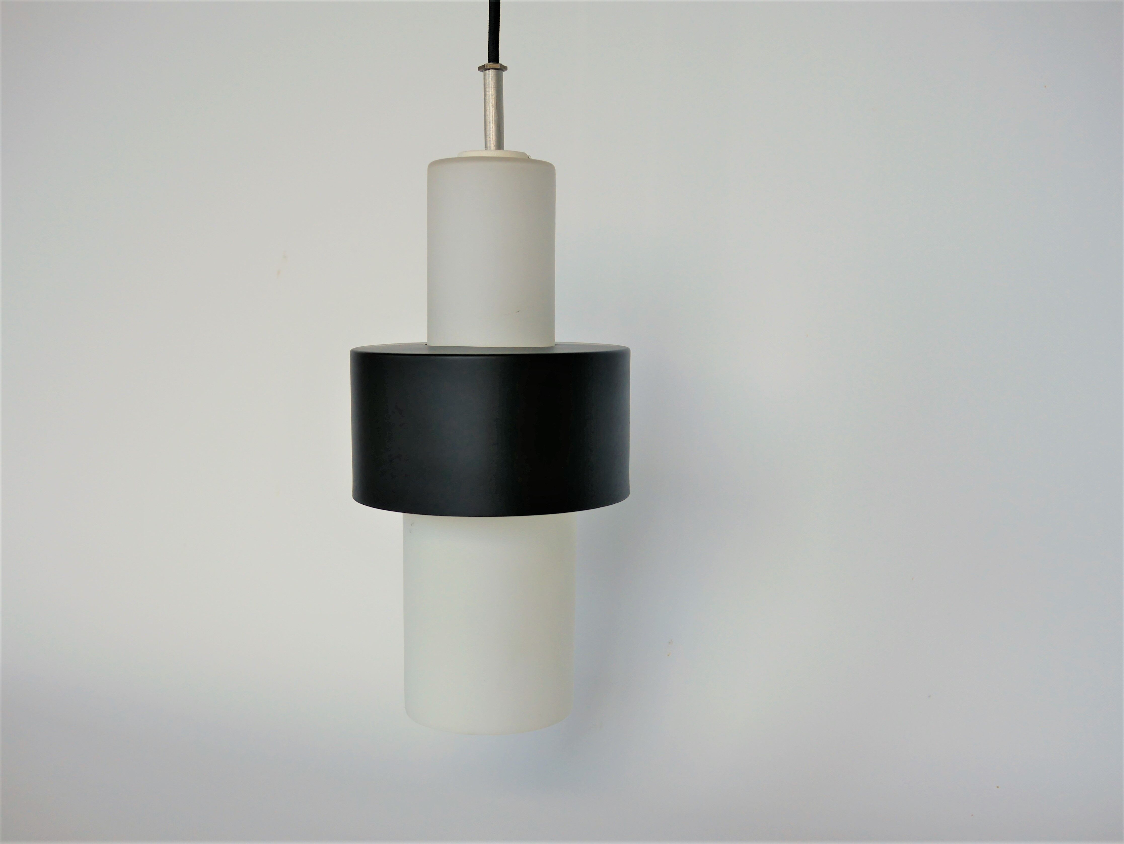 Scandinavian hanging opaline and black metal