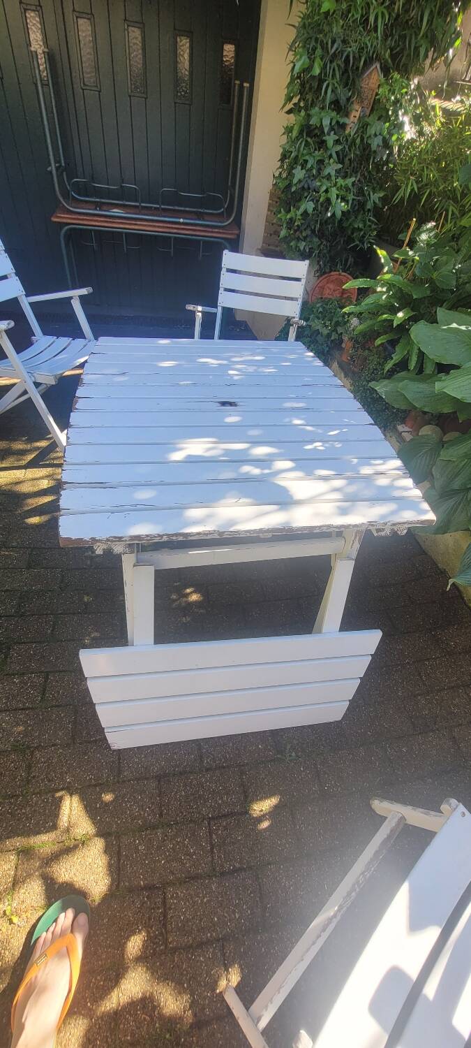 70s wooden garden furniture