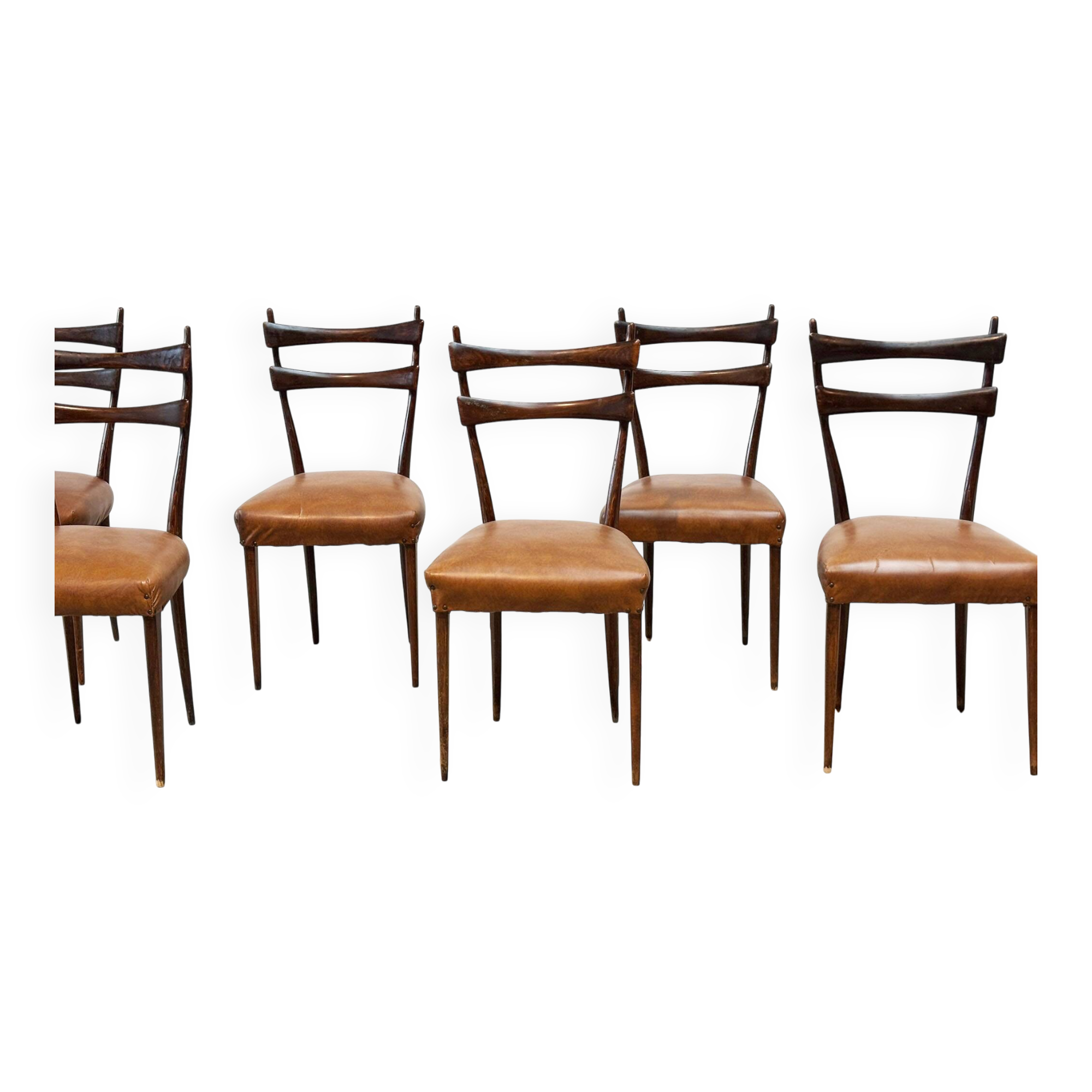 6 chaises de salle à manger italiennes