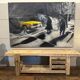 Raw wood workbench