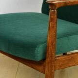 Fauteuil GFM-64, design Edmund Homa des années 70, velours vert - Jade 500 - 2 pièces disponibles