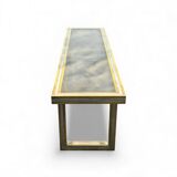 Large brass and glass console by Roméo Rega Italy circa 1970 - L