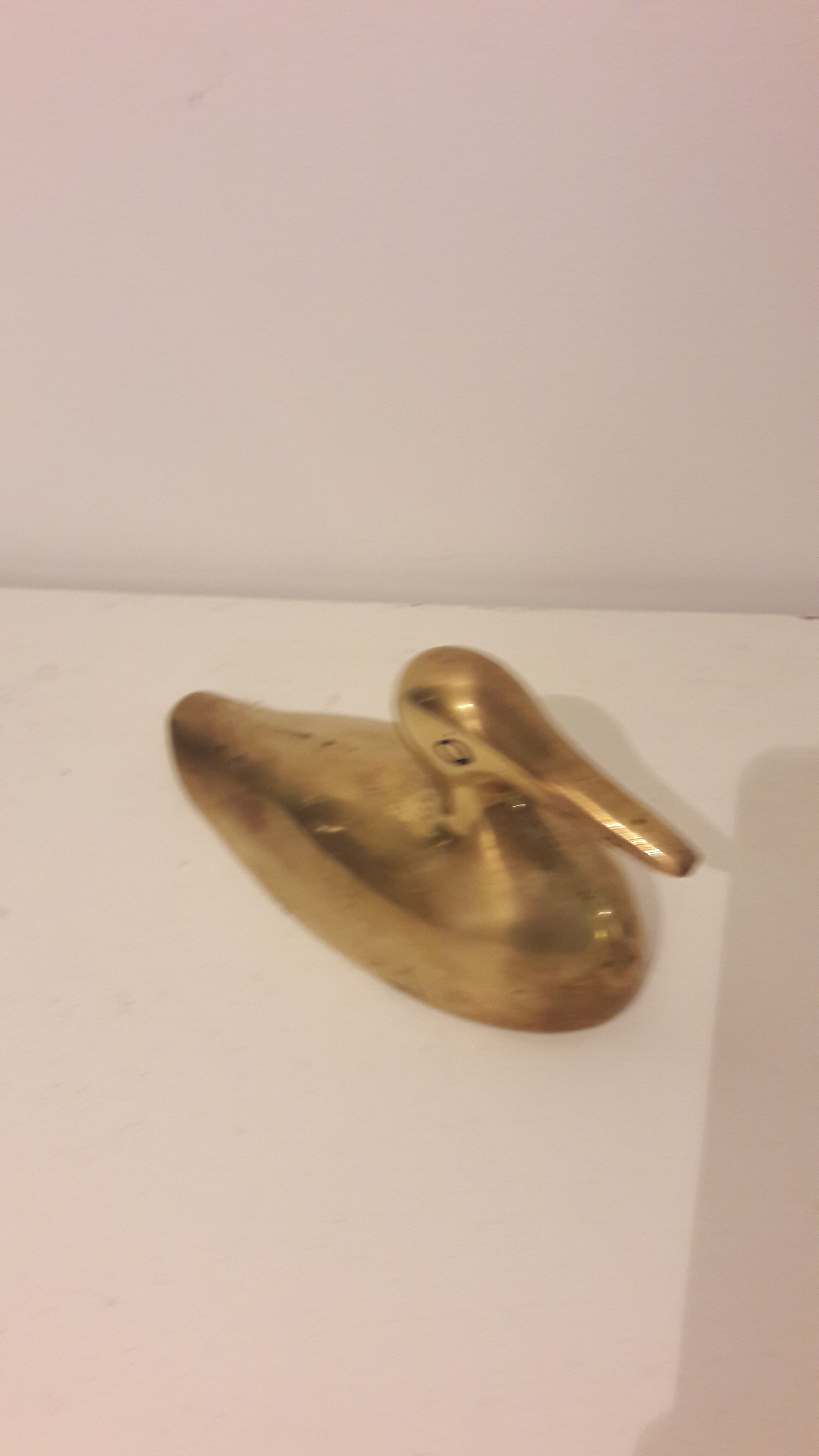 Duck brass paperweight