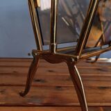 Vintage brass and smoked glass magazine rack - Maison Jansen style - 1970