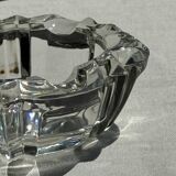 Cendrier en verre à décor géométrique