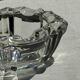Classic geometric style glass ashtray