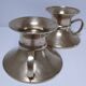 Pair of vintage solid brass hand candlesticks