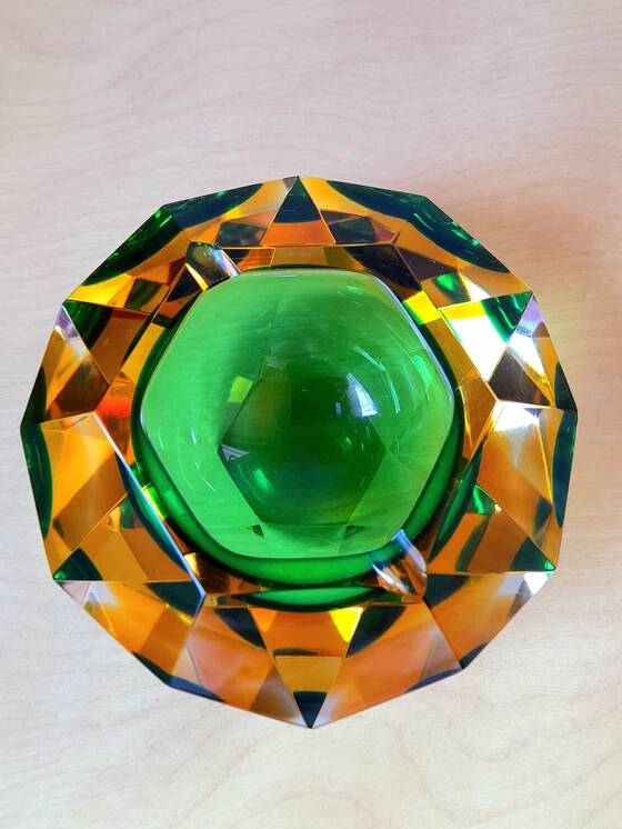 Murano glass ashtray, Flavio Poli, 1970s