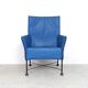 Montis Charly blue leather arm chair, 1980s