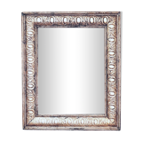 Old mercury mirror, in carved wood with silver leaf