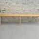 Banc d'école en bois et métal des années 80