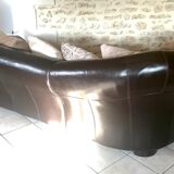 Leather art deco sofa