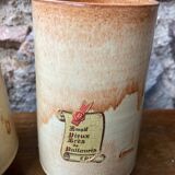 Set of 4 tall Vallauris stoneware goblets