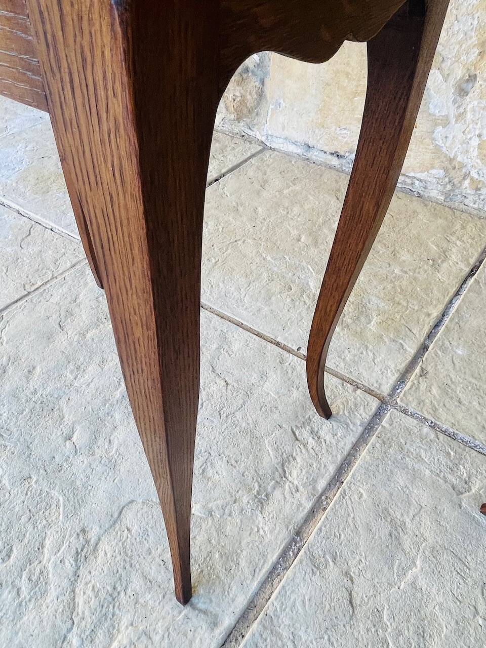 Pair of Louis XV style bedside tables in oak