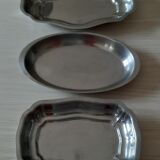 Lot de 3 plats et 1 pichet inox