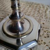 Pair of silver-plated candlesticks