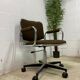 Chaise de bureau vintage avec finition chromée