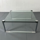 Chrome Steel and Glass Modernist Schmitt Draenert Coffee Table, 1970s