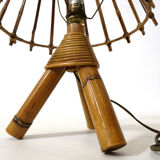 Rattan bedside lamp from the 60/70