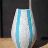Jopeko fat lava vintage blue ceramic vase, pottery, collection, decorative vase, interior decor