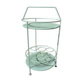 Desserte de jardin vintage en tôle perforée
