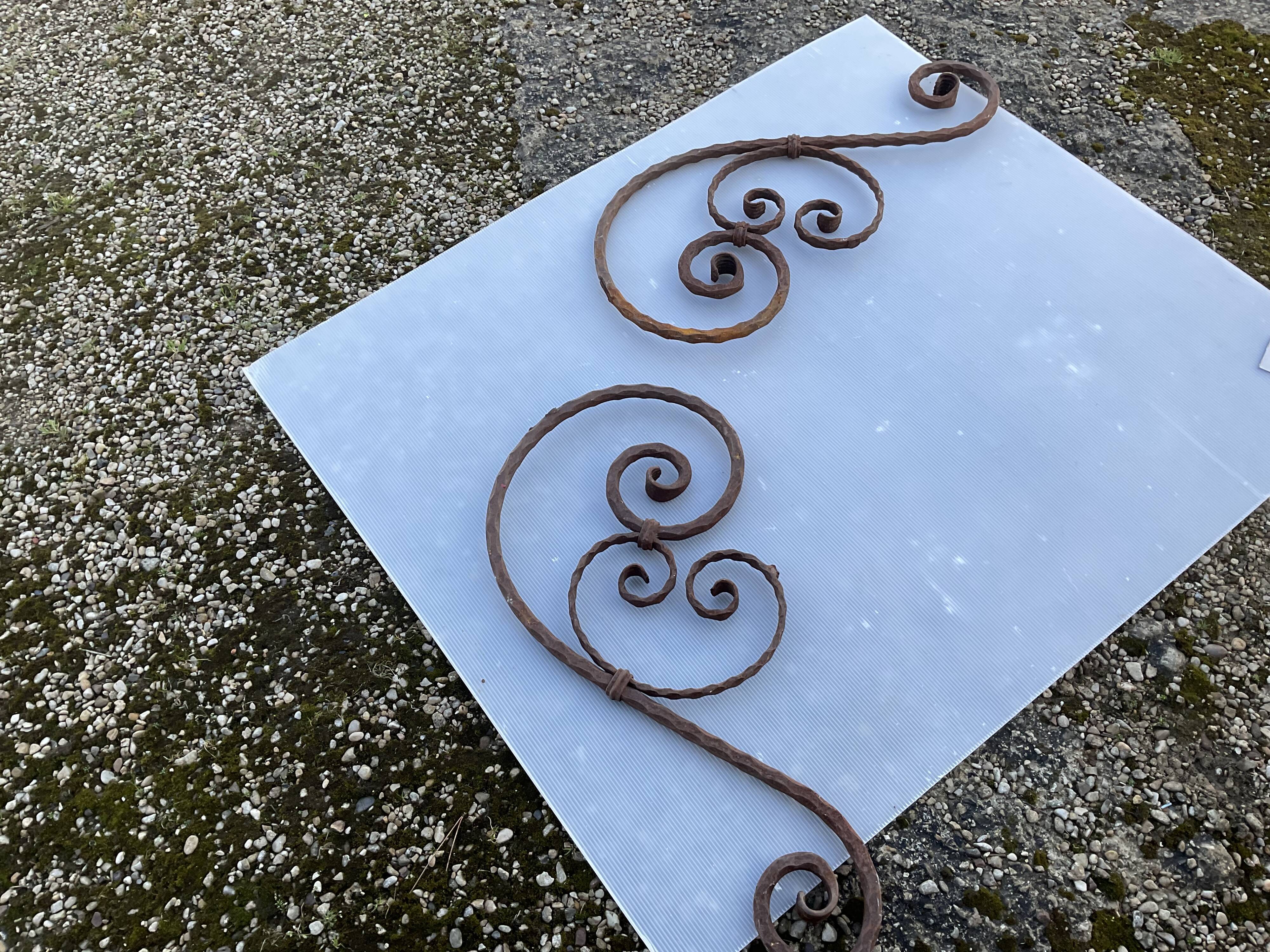 Wrought iron pediment