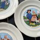 11 assiettes à dessert sarreguemines vintage
