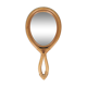 Miroir face à main rotin