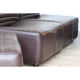 Canapé modulable vintage en cuir marron, 1970
