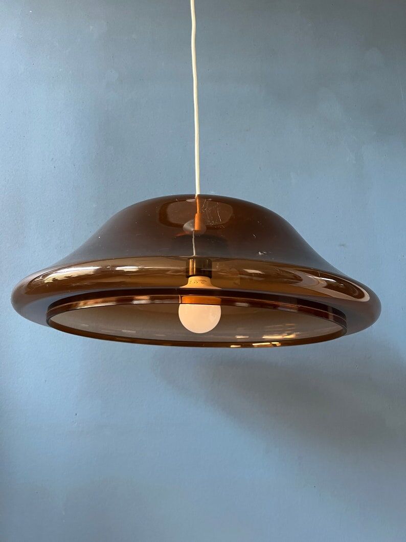 Vintage space age pendant lamp by Herda