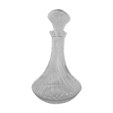 Twisted molded glass decanter