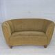 1960s, Danish 2-seater "Banana" sofa, furniture velour, beech wood.
