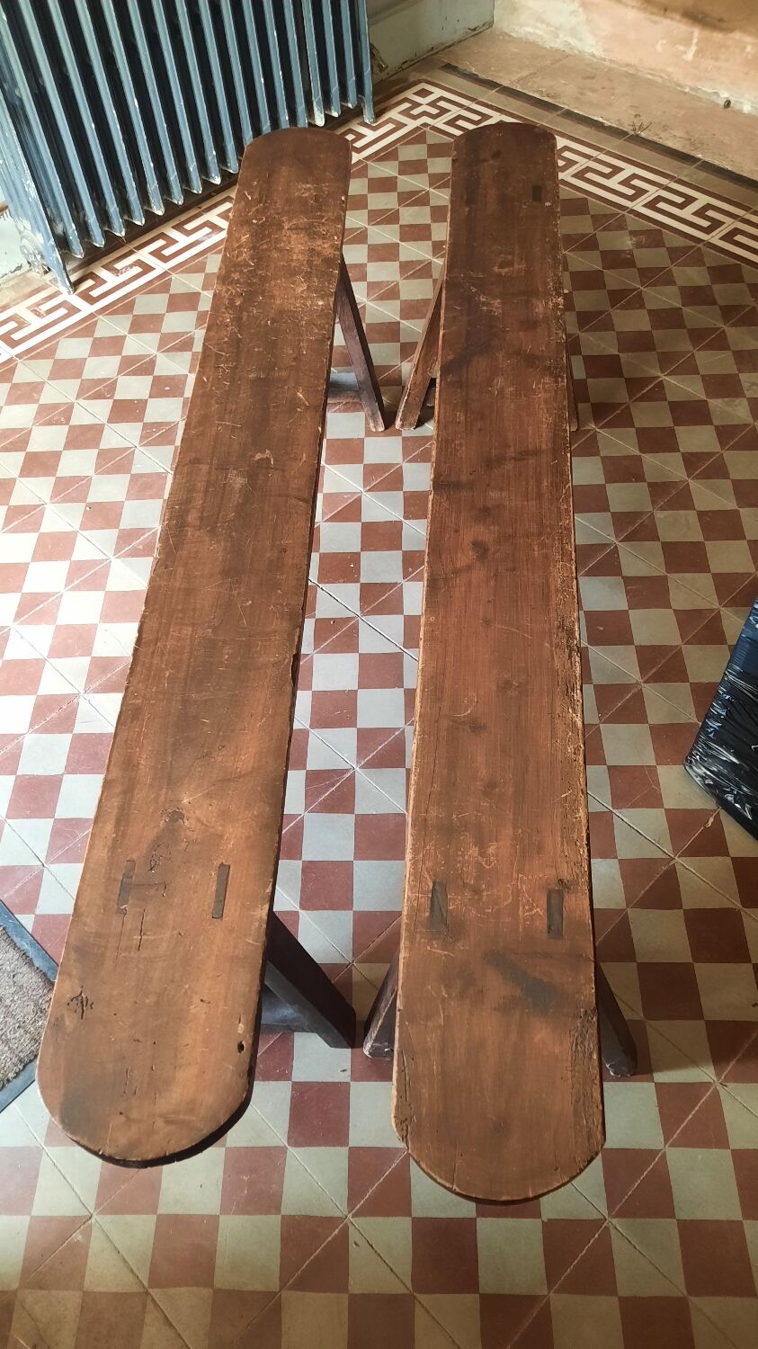 Farmhouse table and benches