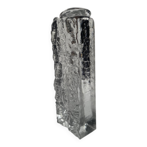 Vase en verre glacé