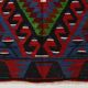 Geometric Blue & Green Vintage Kilim Rug, 154x305Cm