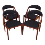 Set of four teak chairs, Danish design, 1970s, designer: Kai Kristiansen