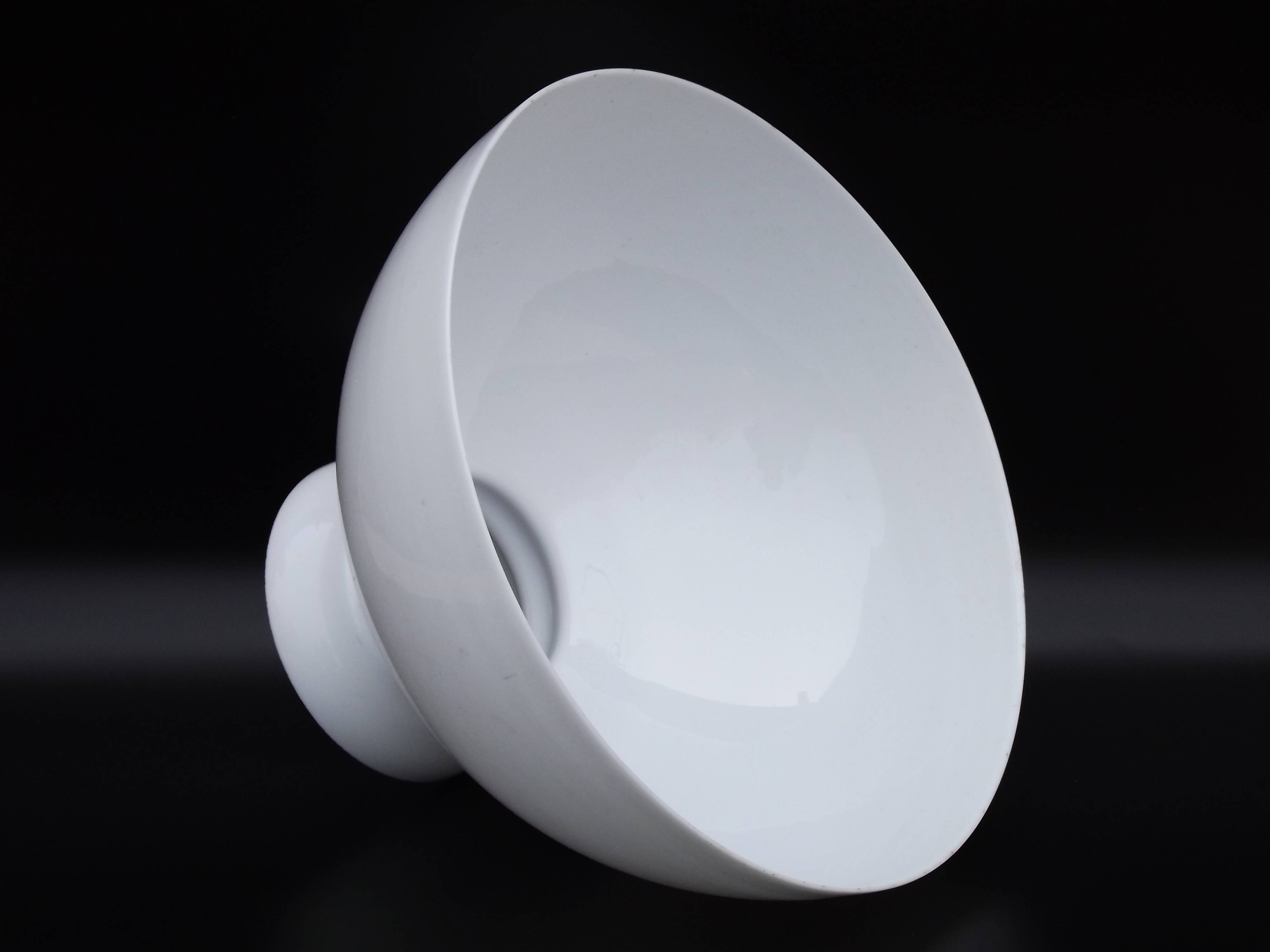 French Vintage White Opaque Glass Lantern Style Replacement Shade 0185