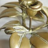 Chandelier "camelia" in brass 70s