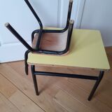 Small vintage school table and its little chair