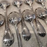 12 silver-plated coffee spoons by Christofle Marly, 13.6 cm
