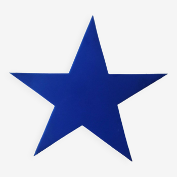 Vintage blue plexiglass sign letter "Star"