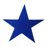 Vintage blue plexiglass sign letter "Star"