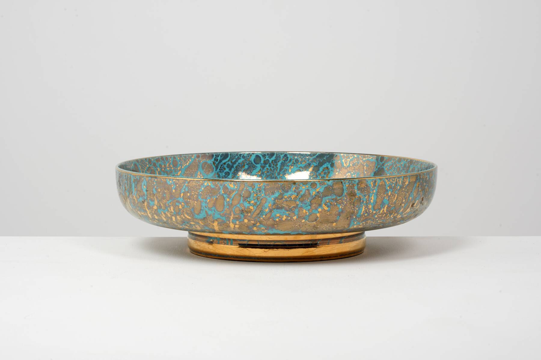 Art Deco fruit bowl from 1930 by Mazeaud and Faver for Ateliers de Sèvres.