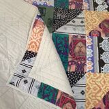 Ikat cotton patchwork plaid