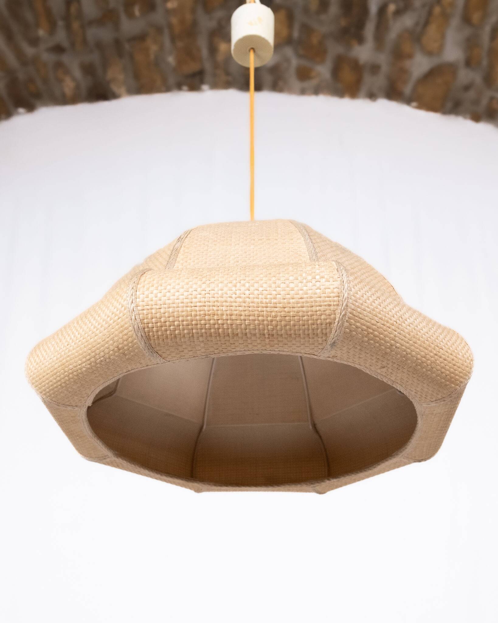 Suspension in natural raffia, France, 1960s
